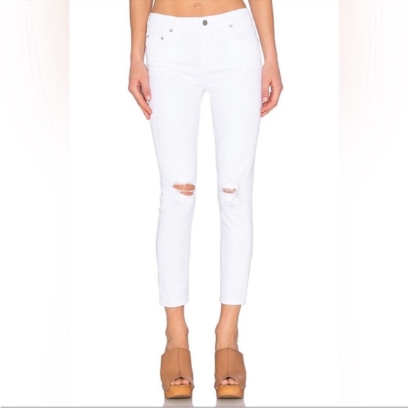 Citizens of humanity rocket high rise crop skinny milo jeans distressed - Picture 1 of 16